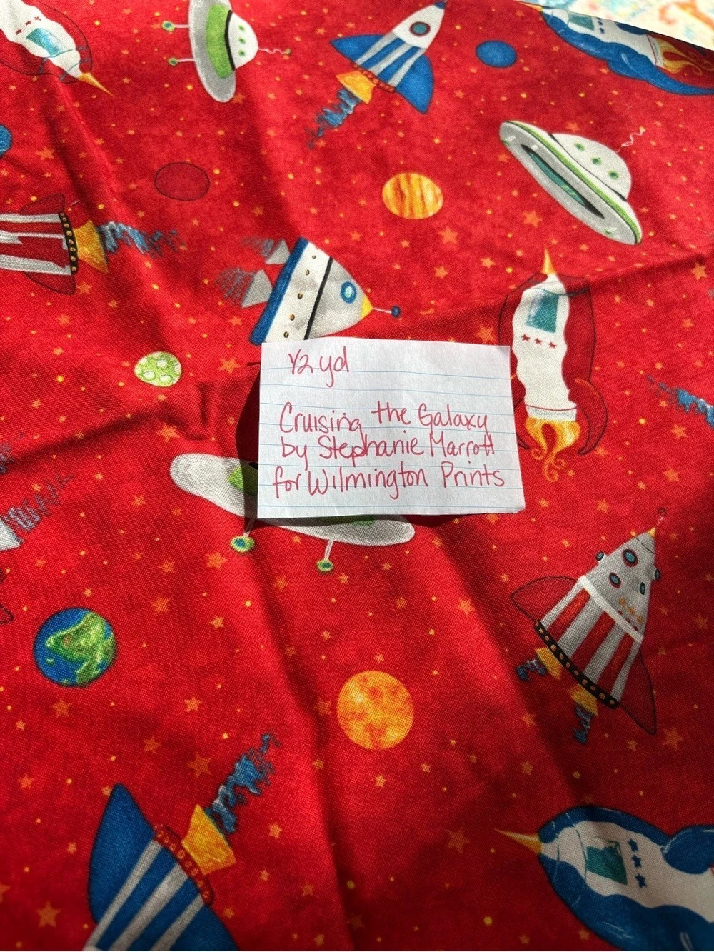 Wilmington Prints - Cruising the Galaxy by Stephanie Marrott - 1 yard cotton